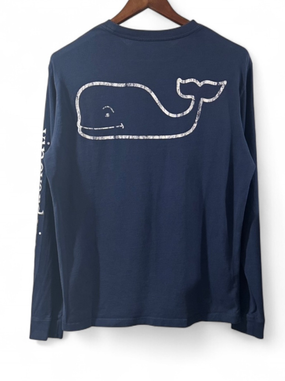 Vineyard Vines Navy Long-Sleeve Whale Pocket T-Shirt Size Men’s Small